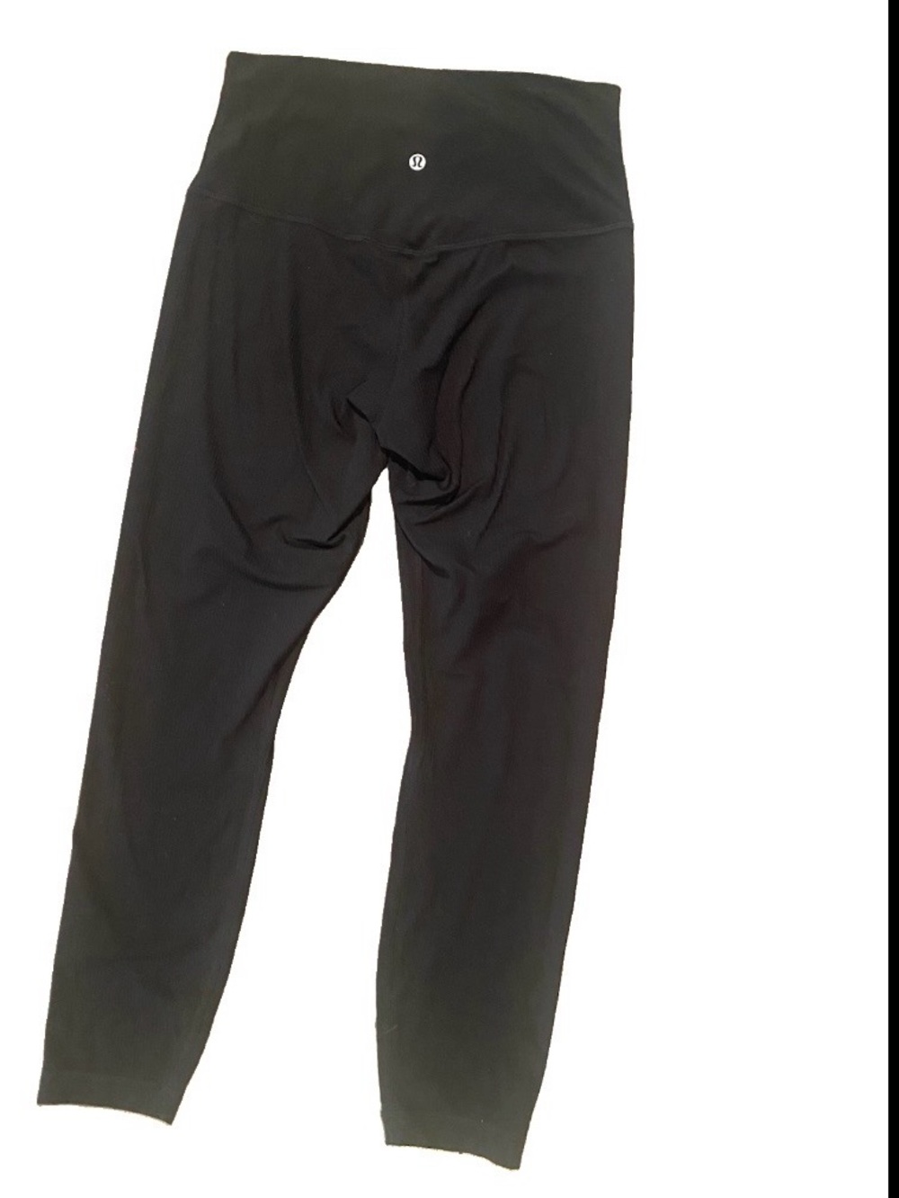 Lululemon Women's Size 8 Black Ribbed High Rise Leggings Athletic Yoga Pant